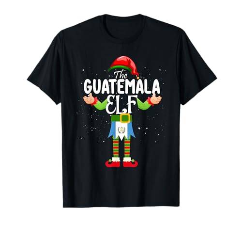 Guatemala Elf Matching Proud Patriotic Group Christmas Party T-Shirt
