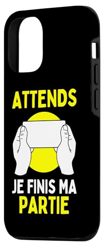 Attends Je Finis Ma Partie: Gamer Cadeau Pour Joueur Console Coque pour iPhone 12/12 Pro – vue 2