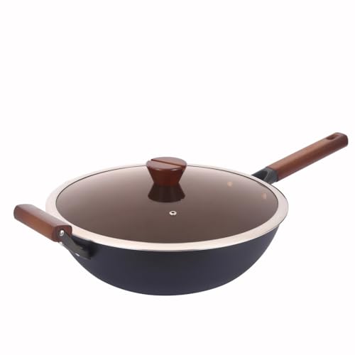 Wok de hierro fundido sin recubrimiento antiadherente