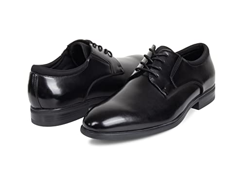 Kenneth Cole Reaction Plain Toe Dress Shoes For Men (Logan Flex Lace Up Pt) Memory Foam Insole, Black, 11 #TOP3