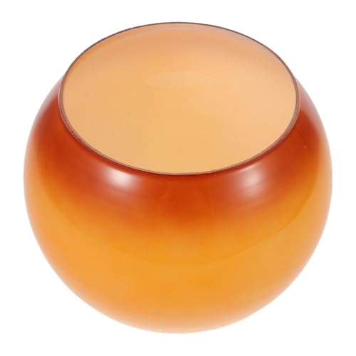 CORHAD Pantalla de Lámpara de Vidrio Diseño de Doble Orificio, Resistente a Altas Temperaturas, para Lámparas de Comedor y Mesa, Forma de Globo Redondo Color Caqui