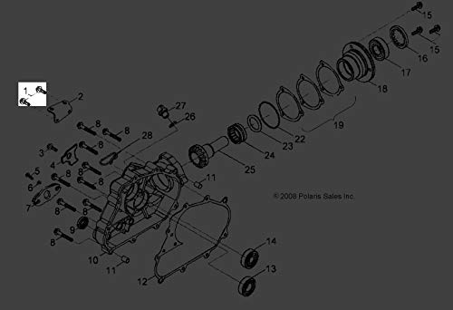 Boulon Polaris 8 mm 0453814 visserie d'origine quad
