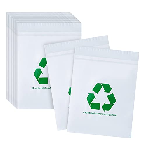 Disposable Car Trash Bags,Set of 60 Easy Stick-On Disposable Portable Car Garbage Bags,waterproof Self-adhesive, Sealing Liquid, Suitable for Travel Self-driving Kitchen Room (Green)