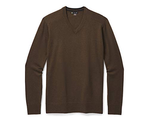 Smartwool Sparwood V-Neck Sweater Military Olive Heather LG