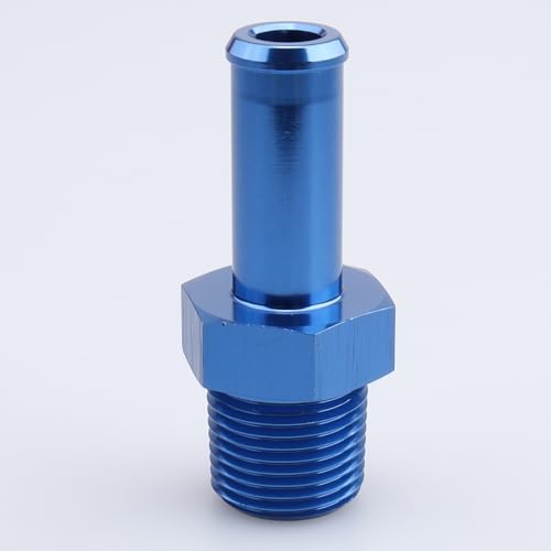 AC PERFORMANCE Adaptador de encaixe reto de alumínio NPT 3/8 macho para mangueira de 1/2