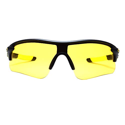 Image of Peter Jones Men Wrap Around Sunglasses Frame, Transparent Lens Free Size (NDM007)