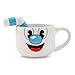 Toynk Cuphead Mugman Ceramic Coffee Mug and Straw | Large Coffee Cup For Tea, Espresso, Cocoa | Holds 20 Ounces