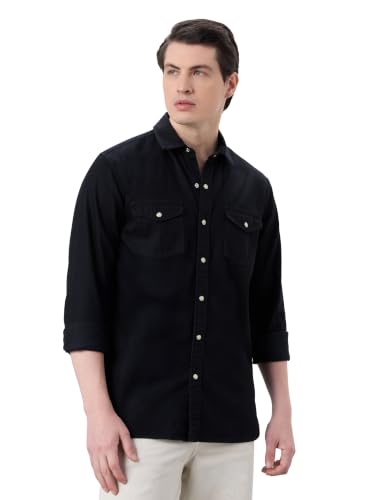 Image of Symbol Premium Men's Casual Cotton Denim Shirt | Regular Fit | Available in Plus Sizes