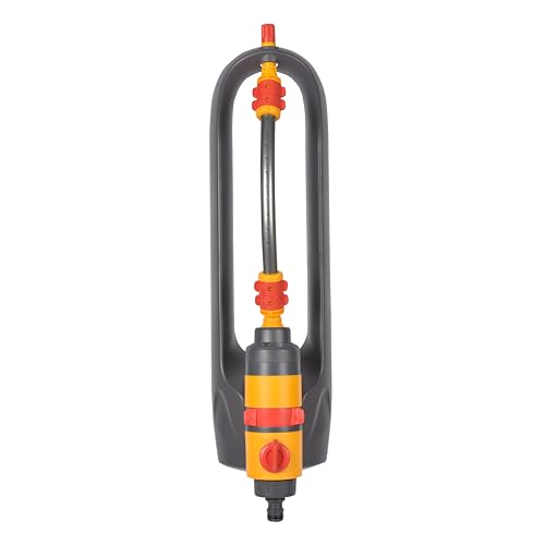 Hozelock | Rectangular Sprinkler AquaSave Pro 220 M | Oscillating Lawn Sprinkler | Adjustable Coverage | Customise Water Flow | Uniform Watering Yellow & Grey