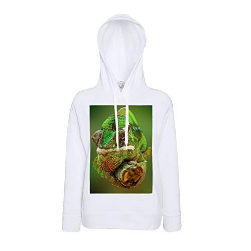 Sweat à capuche chameleon vert reptile pour vos sorties nature