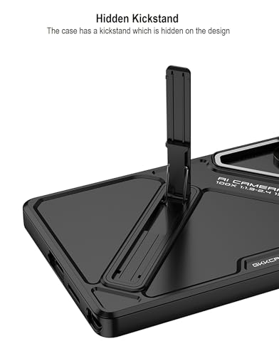 Image of Midkart Matte Case Compatible with Samsung Galaxy S25 Ultra Hidden Kickstand Cover Hard PC with Camera Protection, Black