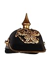  Thetru Kostüm Zubehör Soldat Helm Pickelhaube schwarz Karneval Fasching
