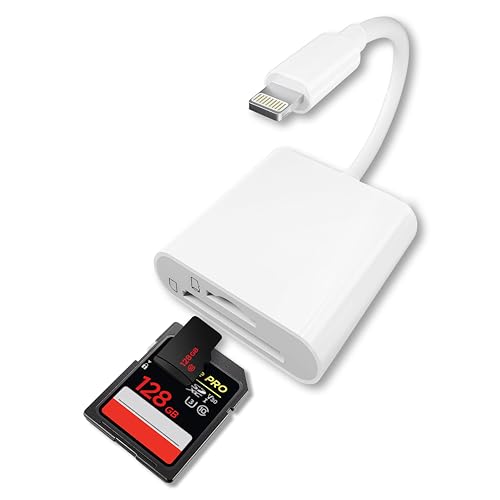 【最新MFi認証品】iPhone SDカードリーダー 2in1 Lightning SDカードカメラリーダー 高速双方向データ転送 写真/ビデオ/ファイル保存 設定不要 (iPhone/iPad/iOS対応) 【最新MFi認証品】iPhone SDカードリーダー 2in1 Lightning SDカードカメラリーダー 高速双方向データ転送 写真/ビデオ/ファイル保存 設定不要 (iPhone/iPad/iOS対応)