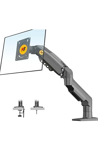 NB Nortbayou Universal Monitor Stand Single Arm Swivel Monitor Stand with Gas Spring Arm for 17-30 Inch (2K-9K) F80