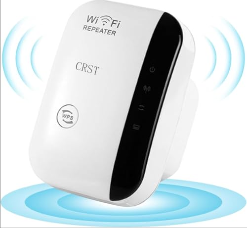 CRST WiFi Extender Booster WiFi Booster Range Extender with WPS, 300Mbps 2.4GHz Internet Booster, 3650 Sq.Ft Coverage, Easy Setup, UK Plug, WR03-WH-R16 CRST WiFi Extender Booster WiFi Booster Range Extender with WPS, 300Mbps 2.4GHz Internet Booster, 3650 Sq.Ft Coverage, Easy Setup, UK Plug, WR03-WH-R16