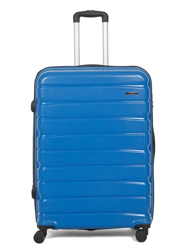 Image of Teakwood 76 CM Unisex Trolley Bag for Travel, Hard Cabin Trolley Large Travel Suitcase Bag, Lock System 360 Degree 8 Rotating Wheels (76 CM, Royal Blue)