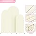 Wokceer Wedding Arch Backdrop Cover Set of 3 Spandex Fitted Wedding Arch Stand Covers for Round Top Chiara Backdrop Stands Cover for Birthday Party Ceremony Banquet Decoration 4ft,5ft,6ft Ivory
