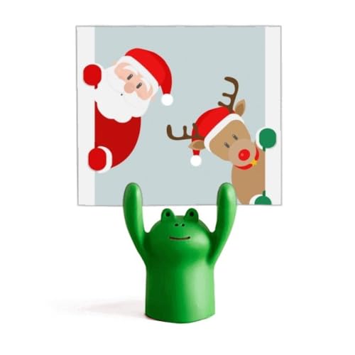 Mémo Père Noël avec pince mémo cartoon animal grenouille pour décoration table