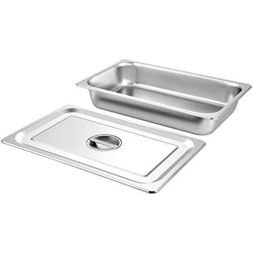 Vevor FULL SIZE PAN WITH LID 4 Pack Hotel Pan 3.7 Inch Deep Steam Table Pan Full Size thumb #7