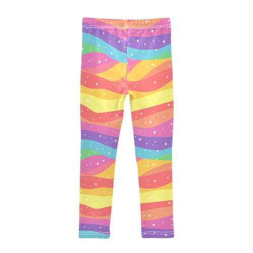 KLL LGBT Glitter Rainbow Pride Flag Little Girls Cotton Leggings Fashion Full Length Activewear Running2