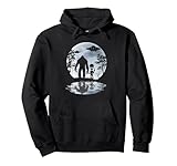 Alien Bigfoot Moon Sasquatch UFO Extraterrestrial Men women Pullover Hoodie