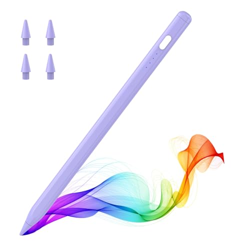 Image of Moko Pencil for iPad(A16) 11th 10th Gen,USB-C Fast Charging,Purple | Stylus Pen for 2018-2026 Apple iPad 11 /10 /9 /8 /7 /6 /A16, Mini 7-5, Air M4-M2 11 inch /13 inch /5 /4 /3, Pro 13 inch /12.9 inch /11 inch Tilt Sensitivity