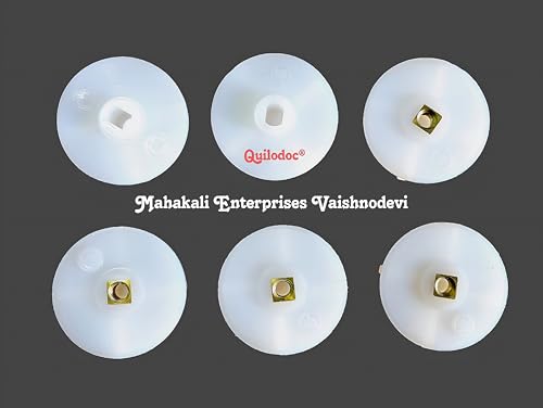 Quilodoc® Mixer Grinder Motor Couplers and Mixer Grinder Jar Couplers, Compatible with all 4 Teeth Models upto 600 watts, Set of 6 Couplers (5 Jar and 1 Motor, Durable Grade, Washers Included