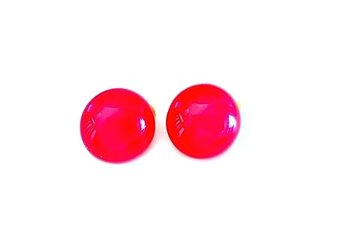 Clip-on Earrings Gumdrop Jelly Round Earrings Assorted Colors 1 inch