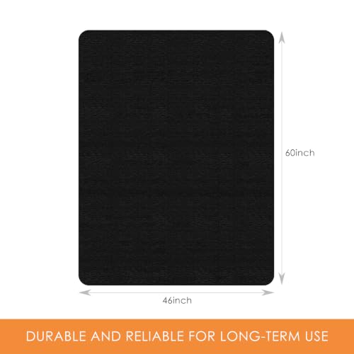 Image of Kuyal Chair mat for Hardwood Floor 46 x 60 inches Rectangle Floor Mats Wood /Tile Protection Mat for Office & Home, Black