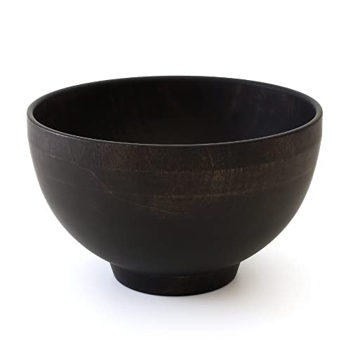 紀州漆器 角田清兵衛商店 汁椀 水目桜 シフォン L 日本製 食洗機対応 ダークブラウン WM-394044