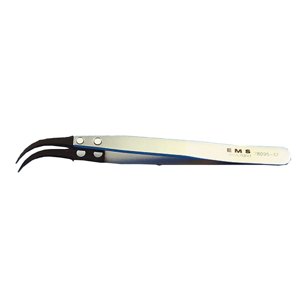 EMS 78080-CF Fiber Tip Peek Tweezer, Style 00, 5" Height, Fiber