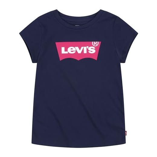 Levi's Kids ss Batwing Tee Girls, Blue, 3 Years