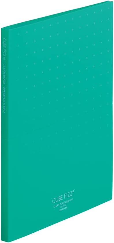Lihit Lab CUBEFIZZ N6003-5 Clear Book, Stand Type, A4, 20 Pockets, Yellow