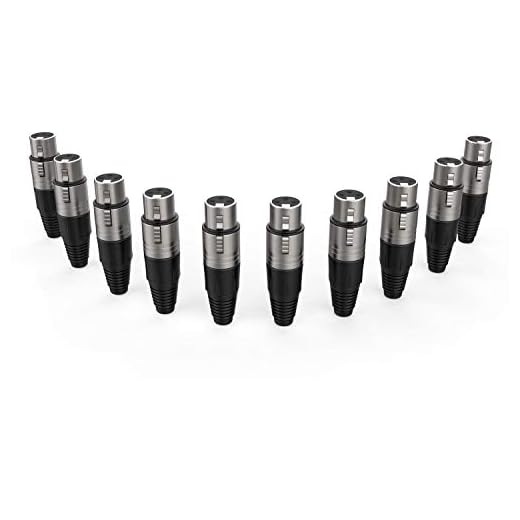 Audibax Silver Conector XLR Hembra. Pack de 10 Unidades