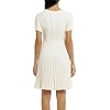 WOOSEA-Womens-Elegant-Pleated-Short-Sleeves-Cocktail-Party-Swing-Dress WOOSEA Women's Elegant Pleated Short Sleeves Cocktail Party Swing Dress White