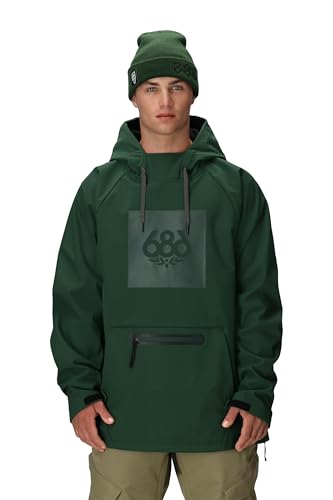 686 Men's Waterproof Hoody - Water & Weather Resistant - Moss Green, Large