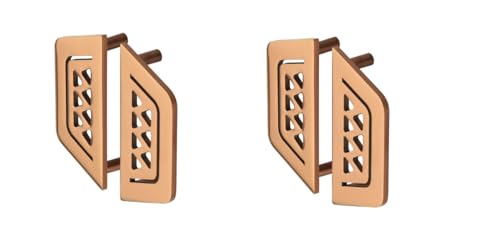 Image of COMPASS Stainless Steel 7 Star Cabinet Knobs, Drawer Pulls, Knobs for Dresser Drawers, Drawer Knobs Handle, Kitchen Knobs (PVD Rose Gold Finish) Pack of 4 pcs