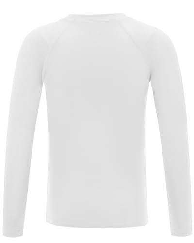 WISMBOX Jungen Kompressionsshirt Langarm, Atmungsaktiv Funktionsshirt für Kinder, Sport Unterziehshirt für Fußball Ski Winter