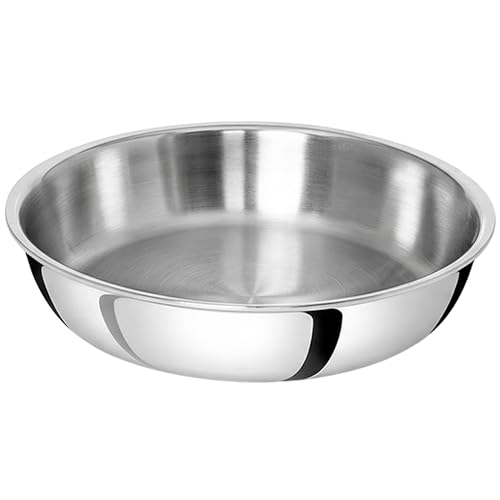 TeCuisine - Poêle Inox 18/10 Triply – 20 cm – Sans Manche – Sans Revêtement – Sans PFAS, PFOA, PTFE – Compatible Tous Feux Dont Induction – Cuisson Saine et Durable