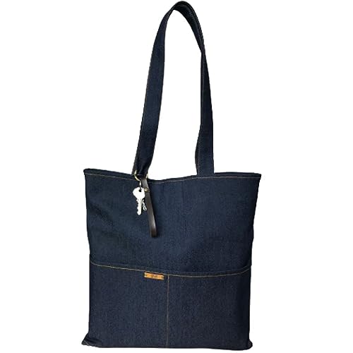 Bolsa Ecobag Jeans Reforçada, Escola,Trabalho, Passeio, Dia a Dia