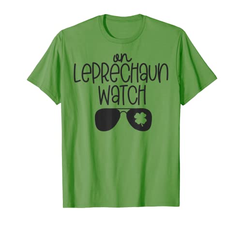 On Leprechaun Armbanduhr Kleeblatt Funny St Patricks Green T-Shirt