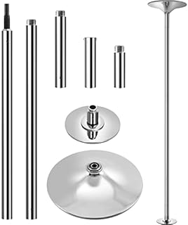 Yaheetech Professional Stripper Pole Spinning Static Dancing Pole Portable Removable 45mm Dance Pole Kit for Exercise Club Party Pub Home w/Tools