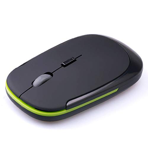 Wireless Mouse with USB Receiver, Portable Slim 2.4GHz Wireless Mouse for Laptop PC 1600DPI 10M Green