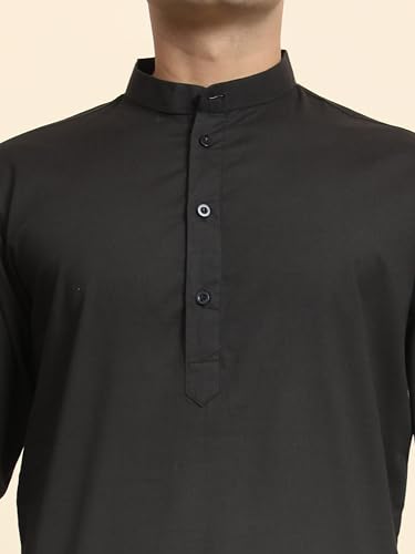 Image of Men's Cotton Solid Dress Long Kurta Regular Fit Casual