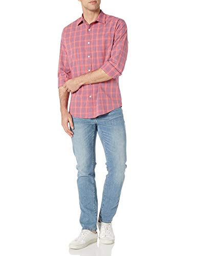 Image of Amazon Essentials Men's Regular-Fit Long-Sleeve Casual Poplin Shirt, Button Front, Business Casual, Collared