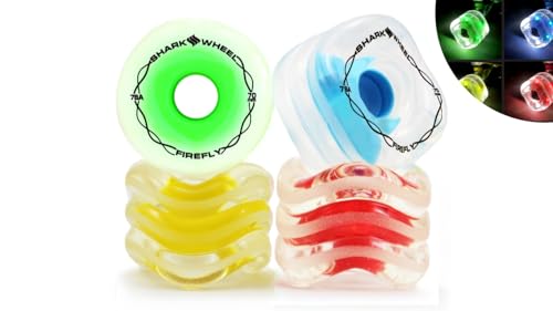 Shark Wheel 60mm, 78a Firefly Skateboard Wheels - Clear