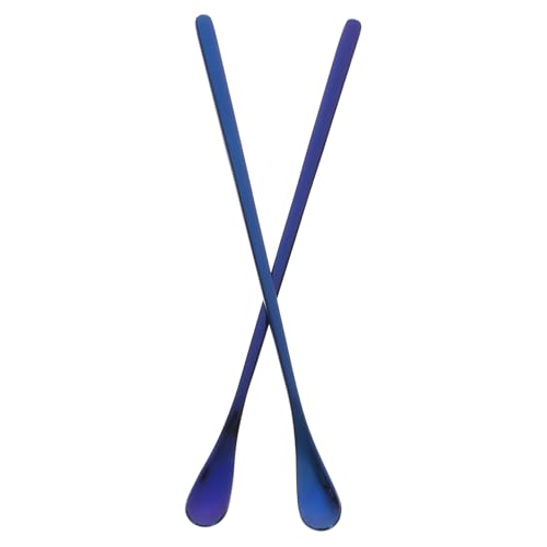 SAFIGLE 2個 小動物用給餌スプーン ポンプ 爬虫類アクセサリー ハムスター 爬虫類用ヒートランプ 魚 蛙 トカゲの餌スクープ 動物用の餌スクープ トカゲの餌をす ステンレス鋼 Blue