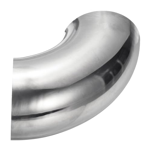 PATIKIL 2 Stück Edelstahl Rohrbogen 90 Grad Bogen, 60mm OD Stahl Auspuffbogen Auspuffrohrverbinder Edelstahlbogen 304 Edelstahl Rohr für Auspuffrohr Treppengeländer Auto HVAC