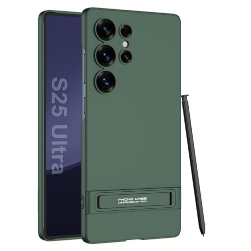 Coque Samsung S25 Ultra antichoc rigide béquille multi-angles verte