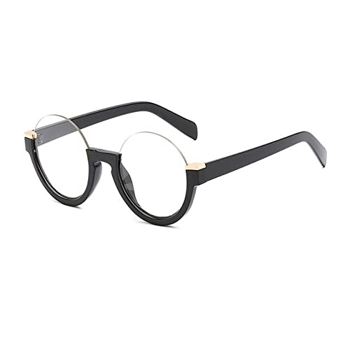 Lunettes de soleil demi-monture ronde rétro 2025 dégradé mode pour femme et homme